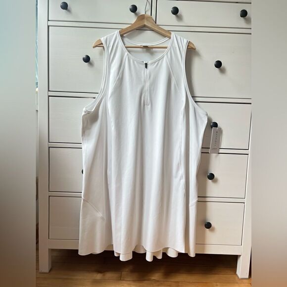 NWT ATHLETA Ace Tennis Dress in White Flare Short Pockets Athletic Size 3X /1X - Picture 12 of 17